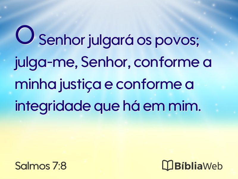 Salmos 7:8 em imagem para compartilhar