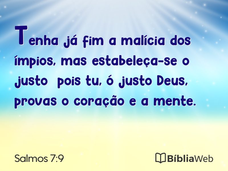 Salmos 7:9 em imagem para compartilhar