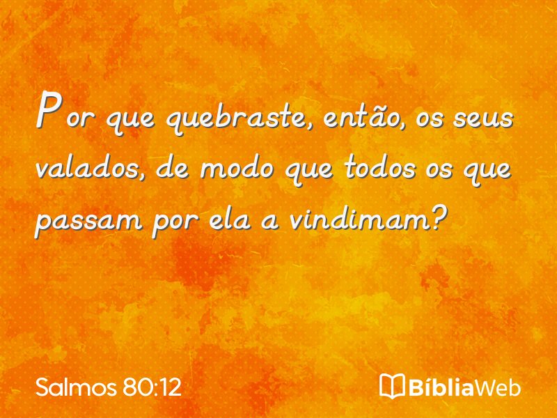 Salmos 80:12 em imagem para compartilhar