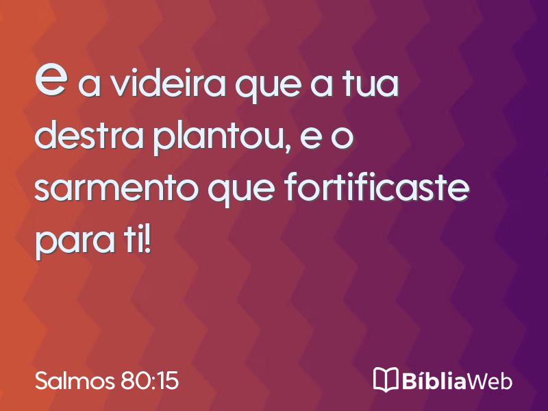 Salmos 80:15 em imagem para compartilhar