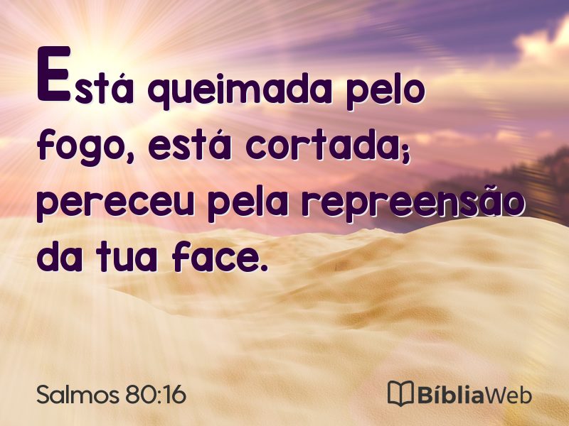 Salmos 80:16 em imagem para compartilhar