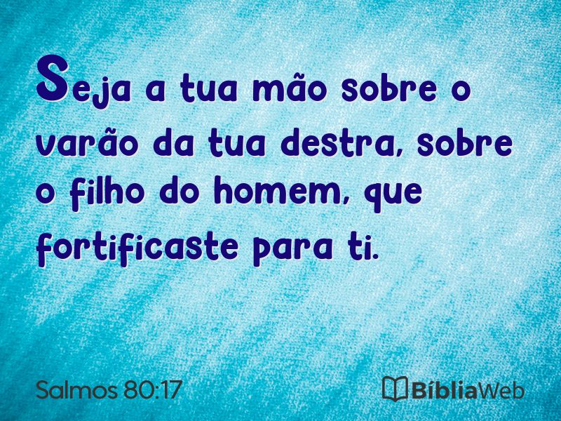 Salmos 80:17 em imagem para compartilhar