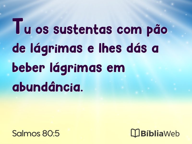 Salmos 80:5 em imagem para compartilhar