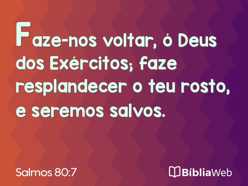 Salmos 80:7 em imagem para compartilhar