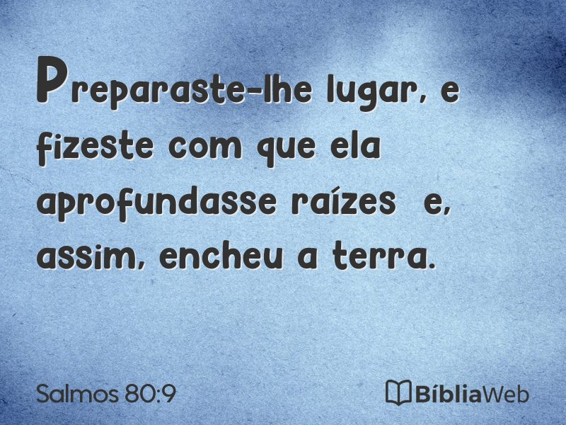 Salmos 80:9 em imagem para compartilhar