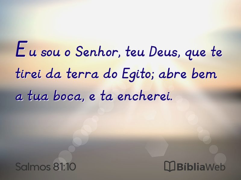 Salmos 81:10 em imagem para compartilhar