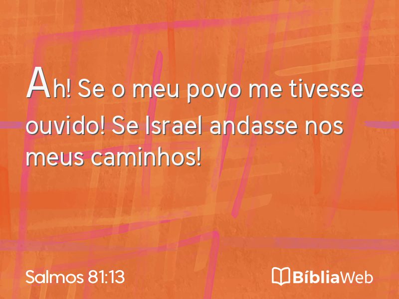 Salmos 81:13 em imagem para compartilhar