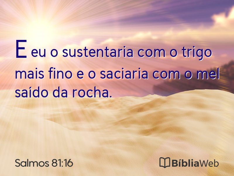 Salmos 81:16 em imagem para compartilhar