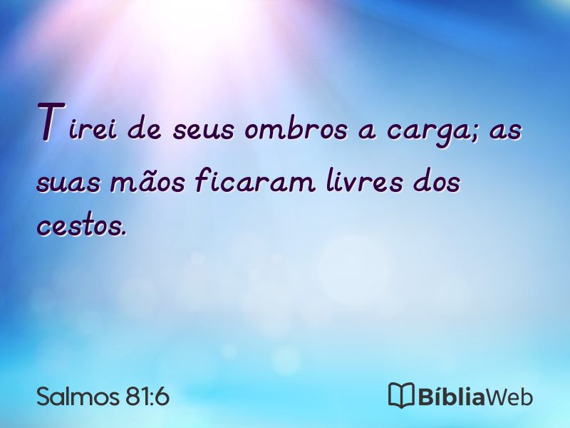 Salmos 81:6 em imagem para compartilhar