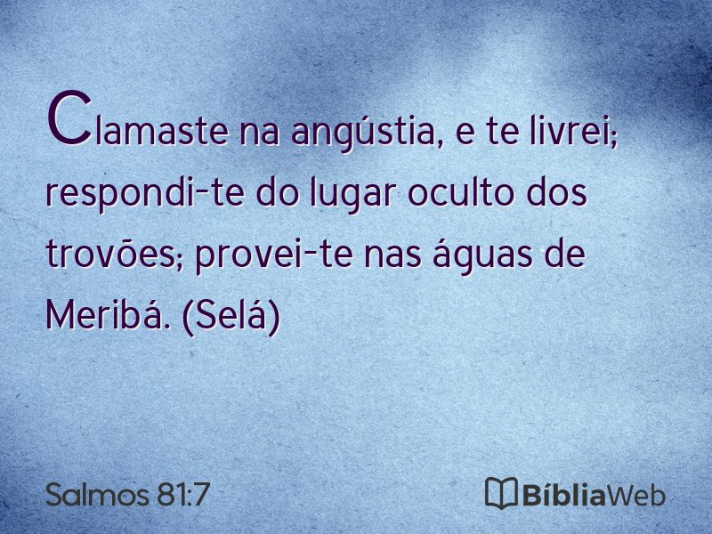Salmos 81:7 em imagem para compartilhar