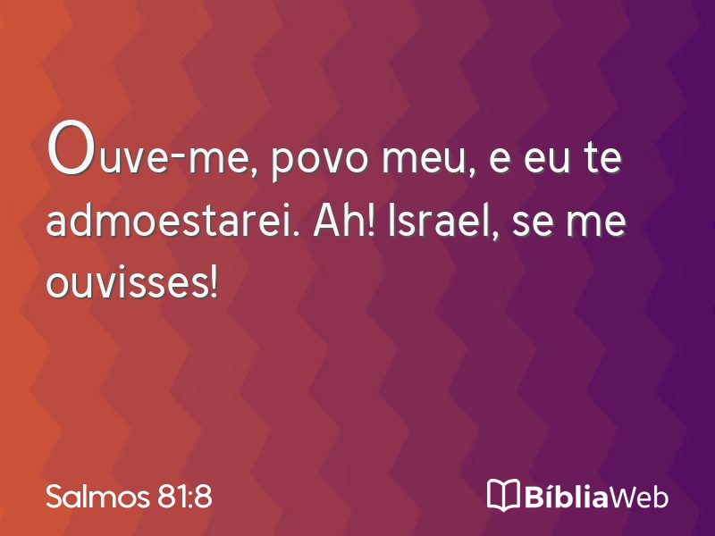 Salmos 81:8 em imagem para compartilhar