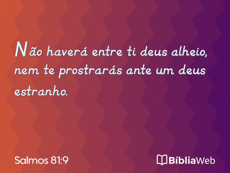 Salmos 81:9 em imagem para compartilhar