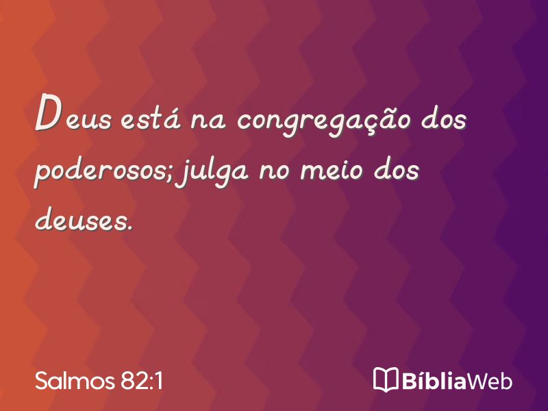 Salmos 82:1 em imagem para compartilhar