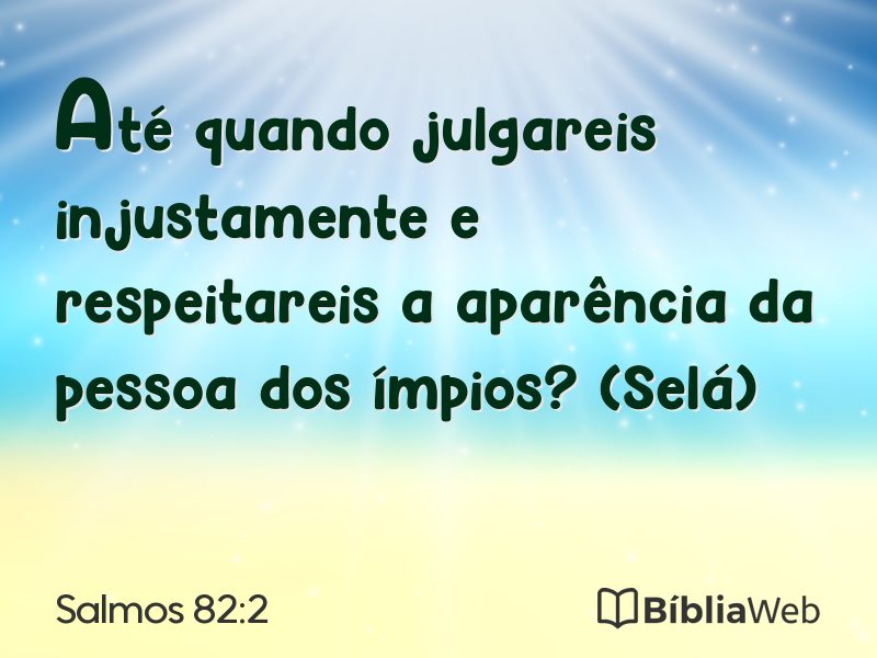 Salmos 82:2 em imagem para compartilhar