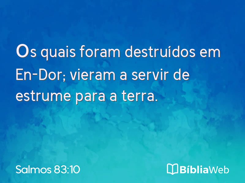 Salmos 83:10 em imagem para compartilhar