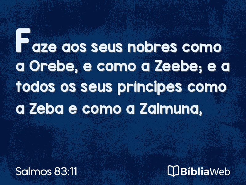 Salmos 83:11 em imagem para compartilhar