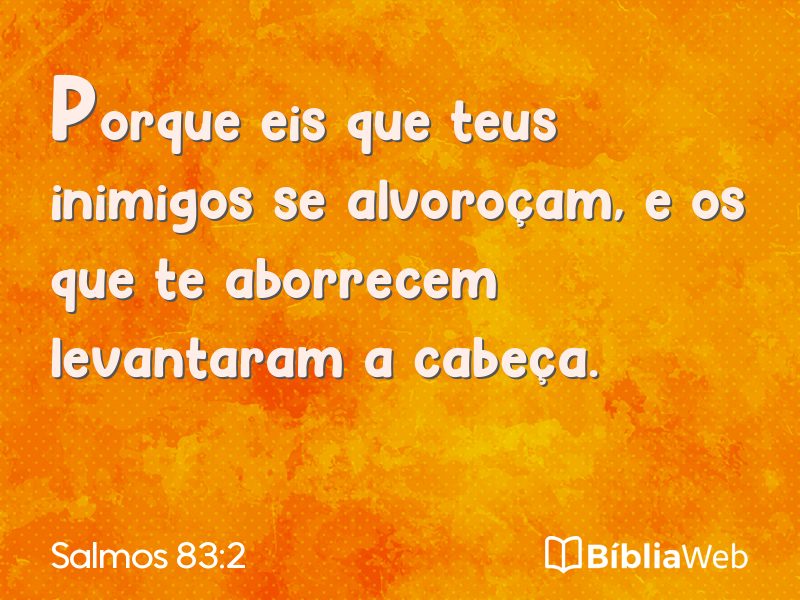 Salmos 83:2 em imagem para compartilhar