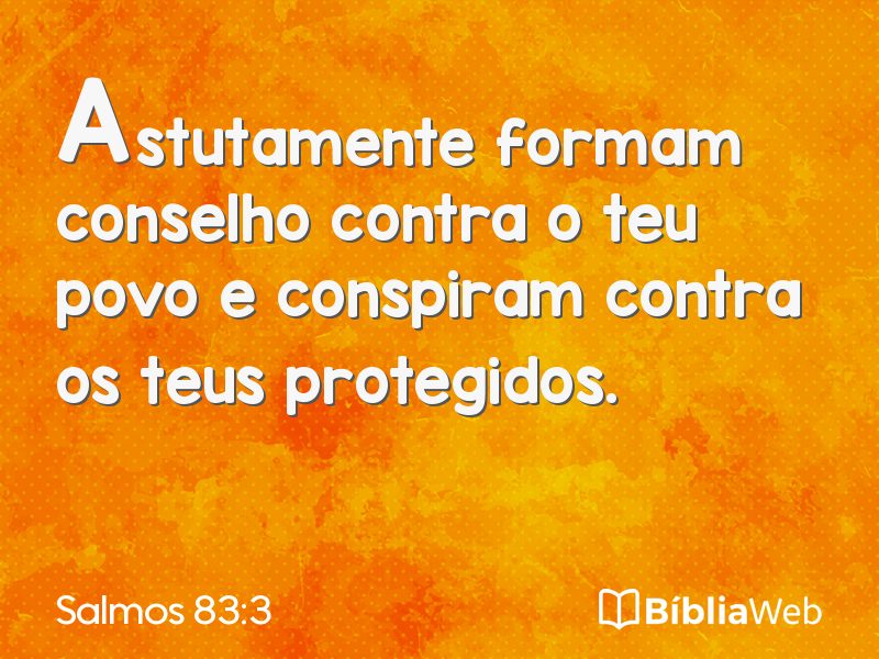 Salmos 83:3 em imagem para compartilhar