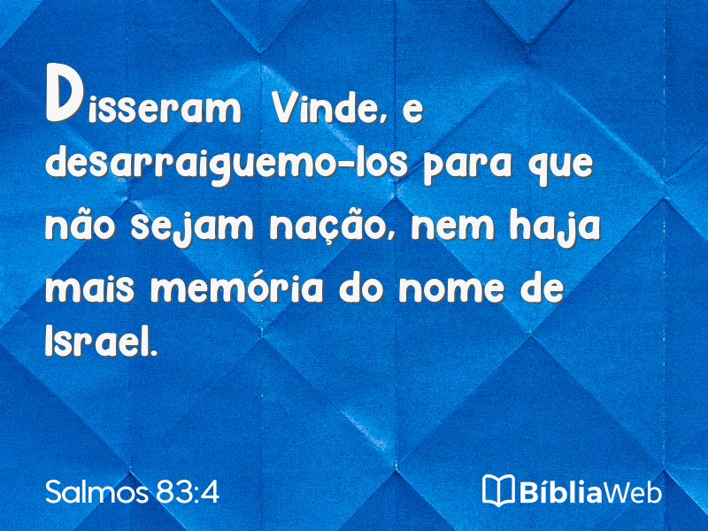 Salmos 83:4 em imagem para compartilhar
