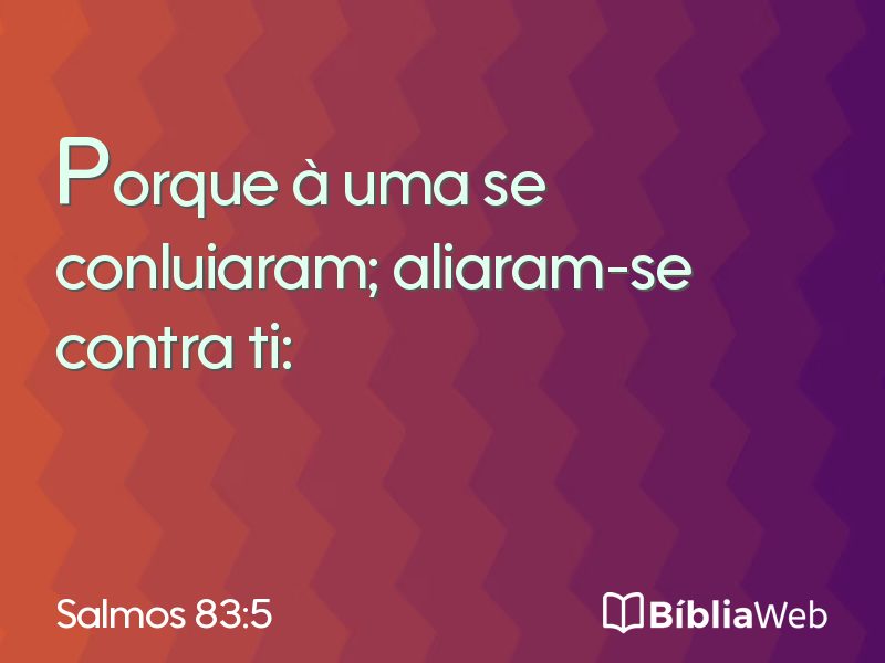 Salmos 83:5 em imagem para compartilhar
