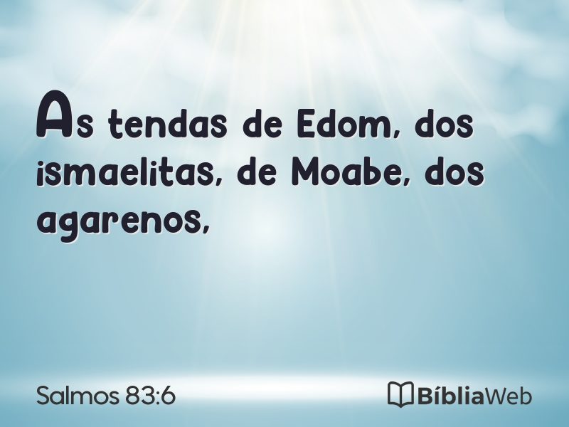 Salmos 83:6 em imagem para compartilhar