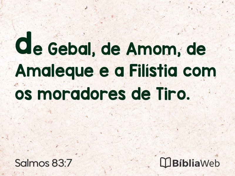 Salmos 83:7 em imagem para compartilhar