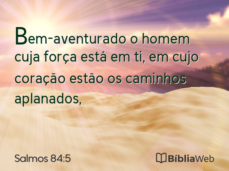 Salmos 84:5 em imagem para compartilhar
