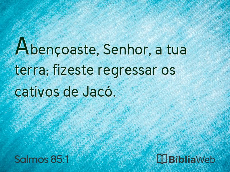 Salmos 85:1 em imagem para compartilhar