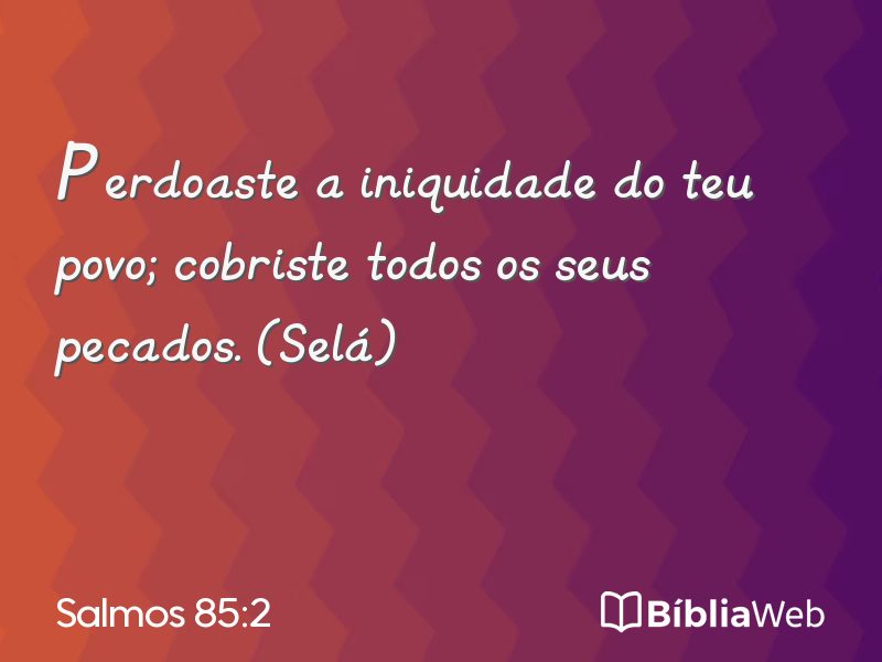 Salmos 85:2 em imagem para compartilhar