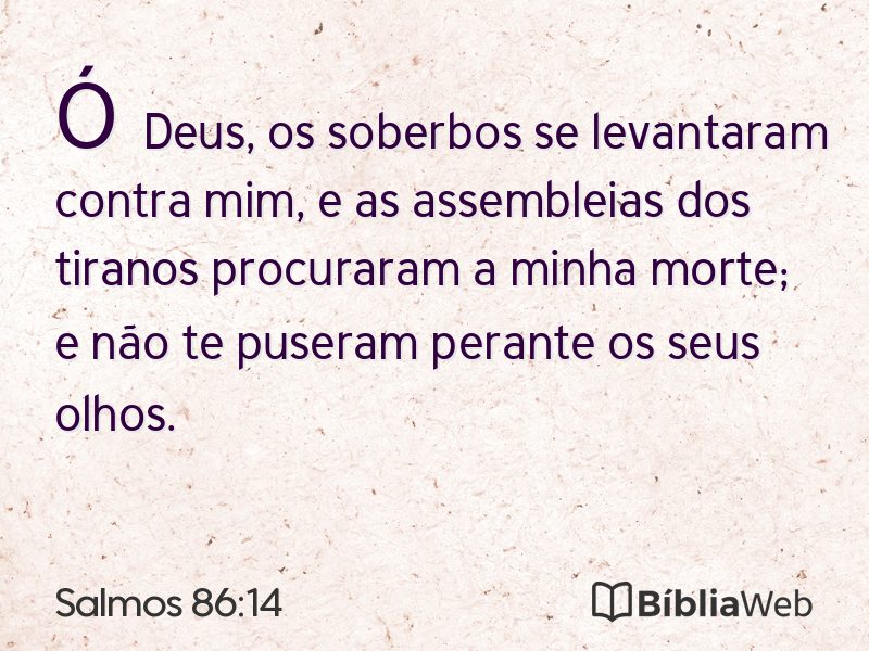 Salmos 86:14 em imagem para compartilhar