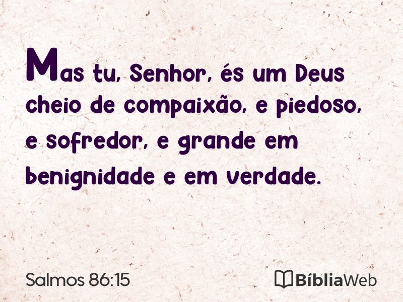 Salmos 86:15 em imagem para compartilhar
