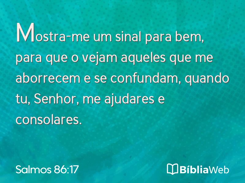 Salmos 86:17 em imagem para compartilhar