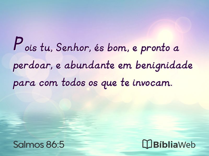 Salmos 86:5 em imagem para compartilhar