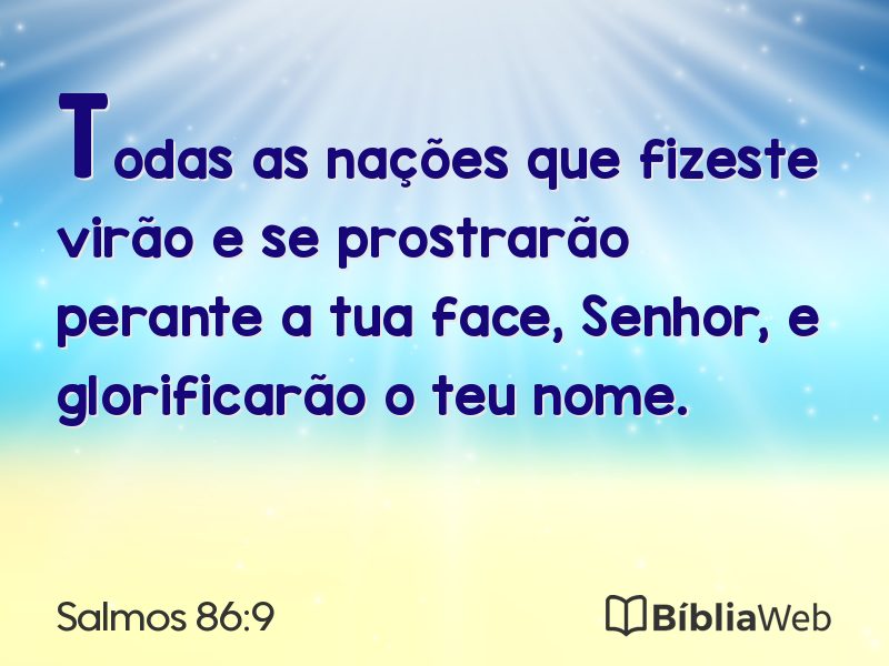 Salmos 86:9 em imagem para compartilhar