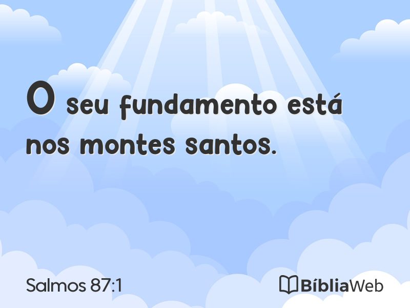 Salmos 87:1 em imagem para compartilhar