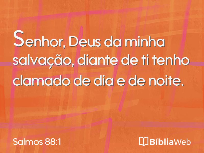 Salmos 88:1 em imagem para compartilhar