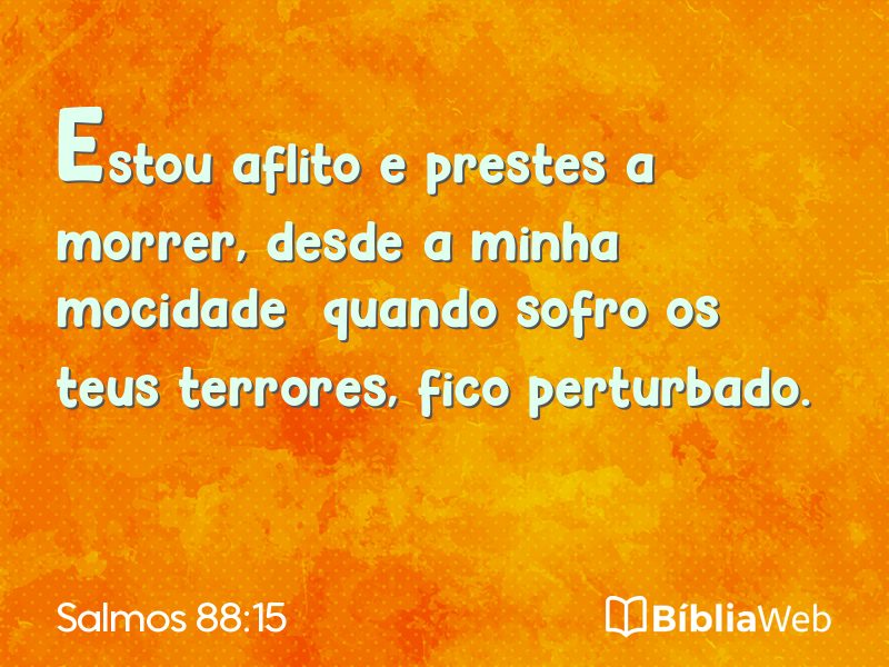 Salmos 88:15 em imagem para compartilhar