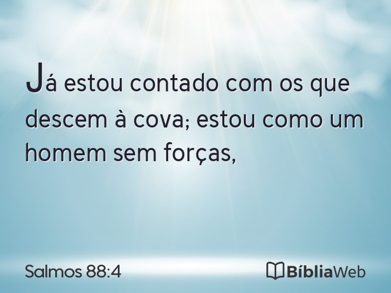 Salmos 88:4 em imagem para compartilhar