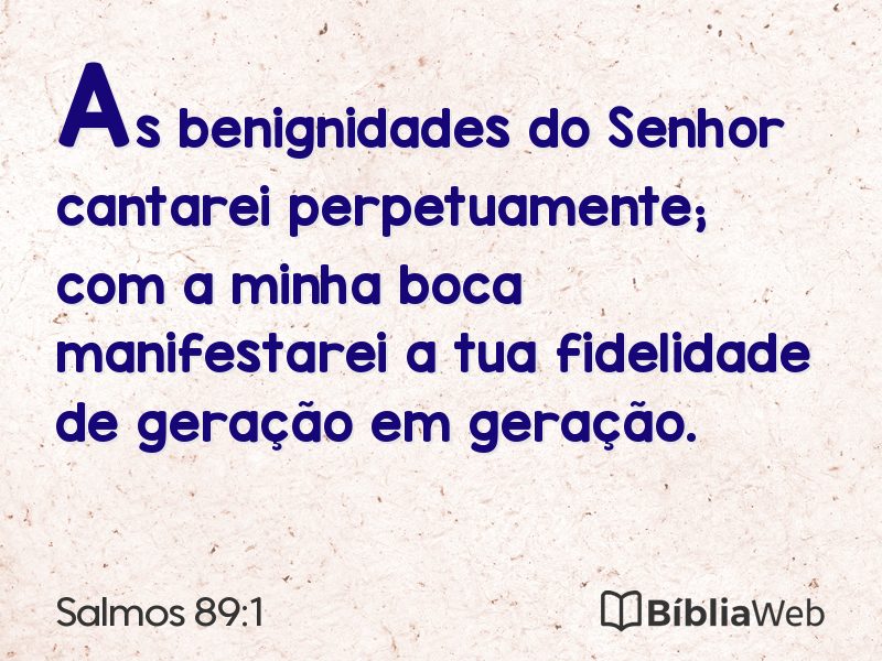 Salmos 89:1 em imagem para compartilhar