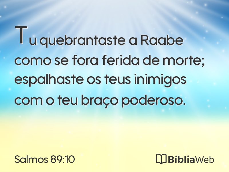 Salmos 89:10 em imagem para compartilhar