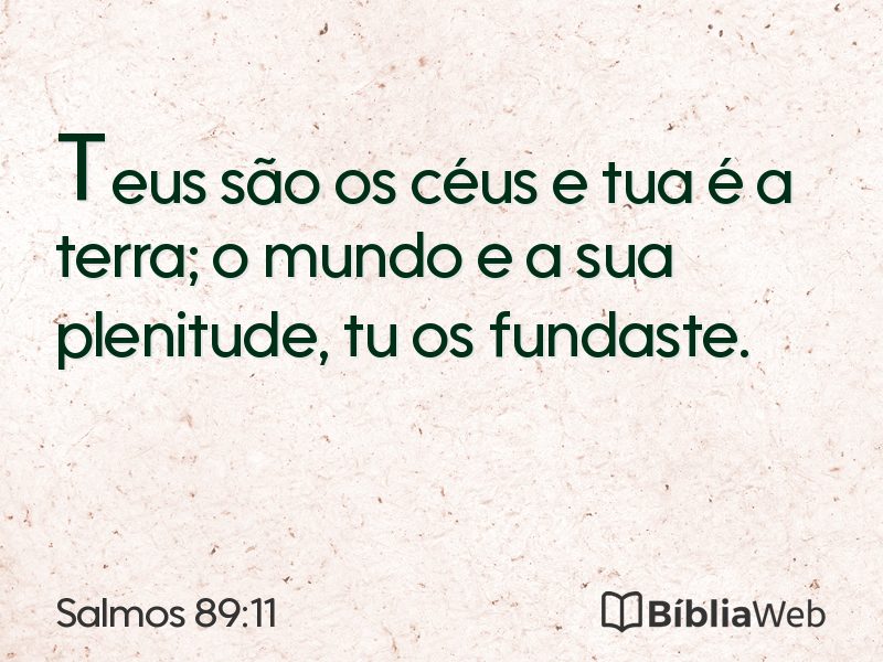 Salmos 89:11 em imagem para compartilhar