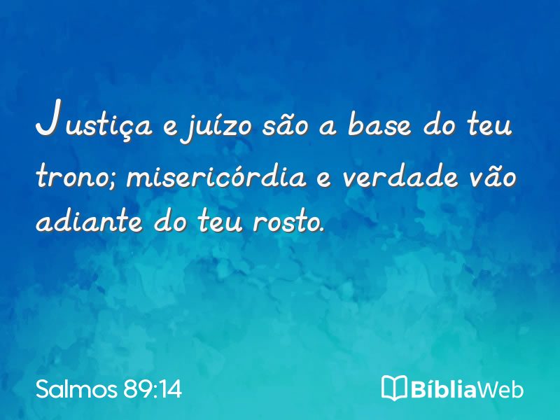 Salmos 89:14 em imagem para compartilhar
