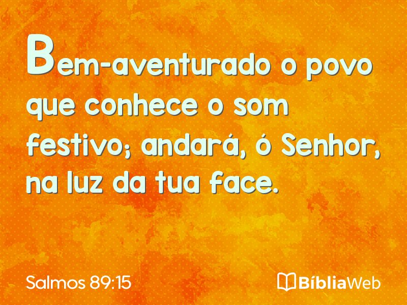 Salmos 89:15 em imagem para compartilhar