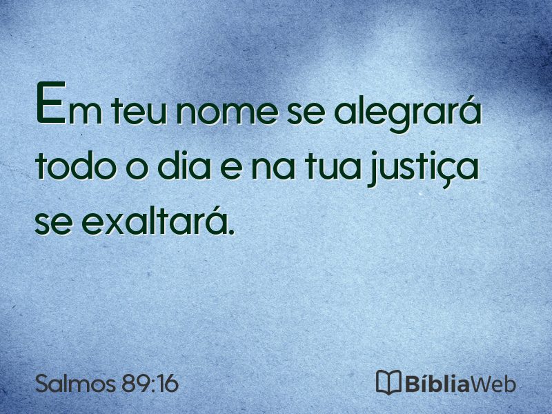 Salmos 89:16 em imagem para compartilhar
