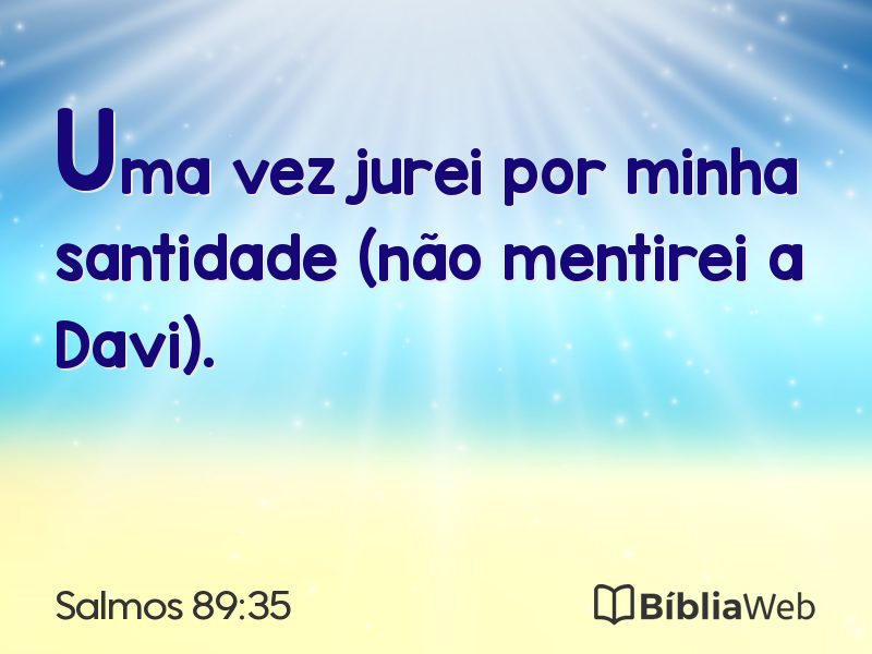 Salmos 89:35 em imagem para compartilhar