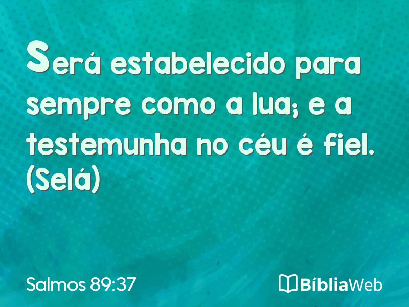 Salmos 89:37 em imagem para compartilhar