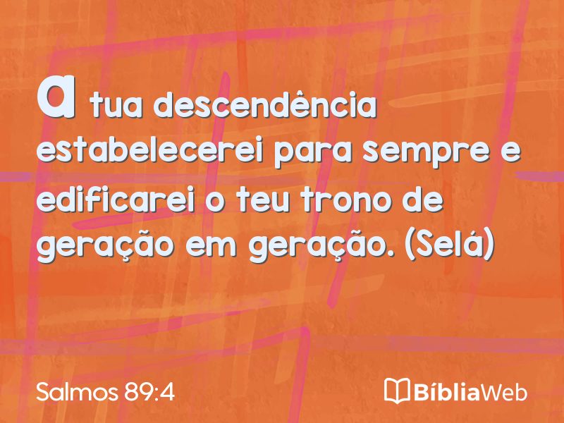 Salmos 89:4 em imagem para compartilhar