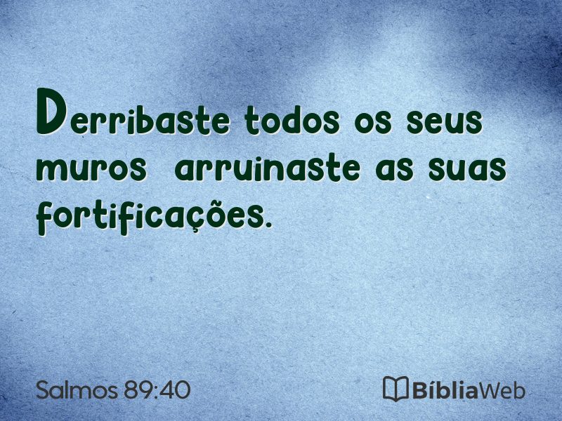 Salmos 89:40 em imagem para compartilhar