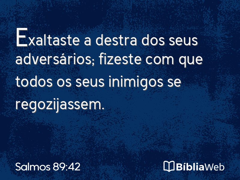 Salmos 89:42 em imagem para compartilhar