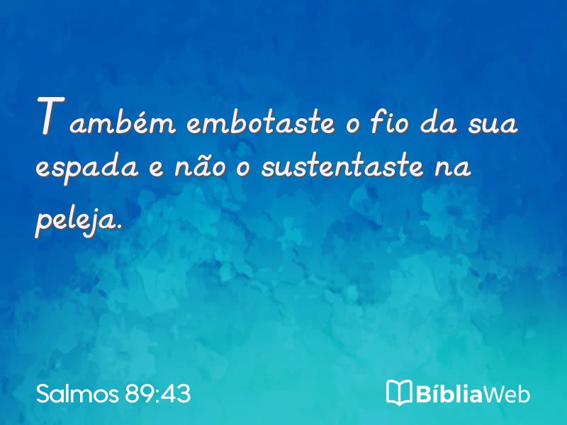 Salmos 89:43 em imagem para compartilhar